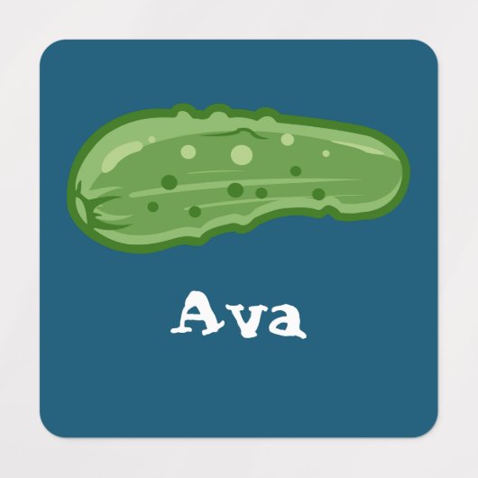 Dill with It Design - Kleines Quadrat Bekleidungse Etiketten (Design 2)