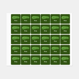 Dill with It Design - Kleines Quadrat Bekleidungse Etiketten