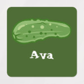 Dill with It Design - Kleines Quadrat Bekleidungse Etiketten (Design 1)