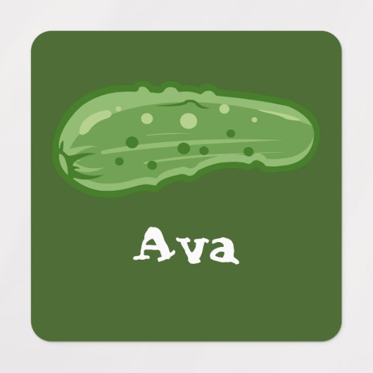 Dill with It Design - Kleines Quadrat Bekleidungse Etiketten (Design 1)