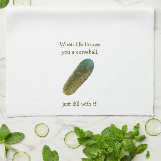 Dill with it Gemüse Funny Kitchen Handtücher (Gefaltet)