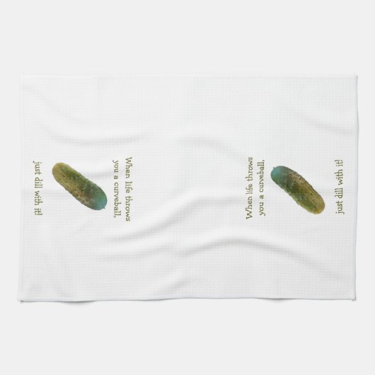 Dill with it Gemüse Funny Kitchen Handtücher (Horizontal)