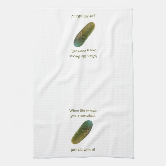 Dill with it Gemüse Funny Kitchen Handtücher (Vertikal)