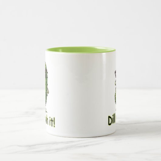 Dill with it! Pickle Zweifarbige Tasse (Mittel)