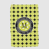 Dill With It Pickleball Star Monogramm Golfhandtuch (Vorderseite)