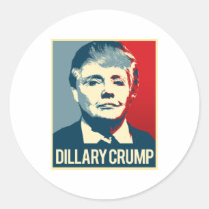 Dillary Crump Poster - -  Runder Aufkleber