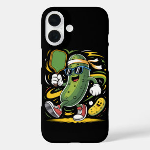 Dillgurke spielt Pickleball iPhone 16 Hülle