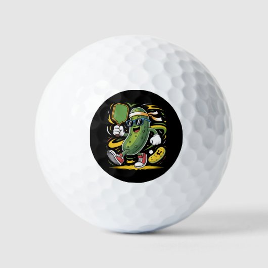 Dillgurke spielt Pickleball Golfball (Vorderseite)