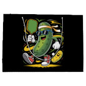 Dillgurke spielt Pickleball Große Geschenktüte (Rückseite)