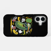 Dillgurke spielt Pickleball iPhone 16 Hülle (Rückseite (Horizontal))
