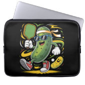 Dillgurke spielt Pickleball Laptopschutzhülle (Vorderseite)