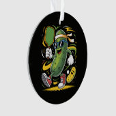 Dillgurke spielt Pickleball Ornament (Vorderseite)