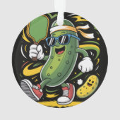 Dillgurke spielt Pickleball Ornament (Rückseite)