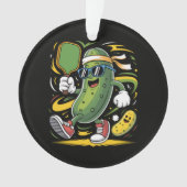 Dillgurke spielt Pickleball Ornament (Vorderseite)