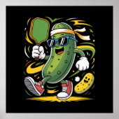 Dillgurke spielt Pickleball Poster (Vorne)