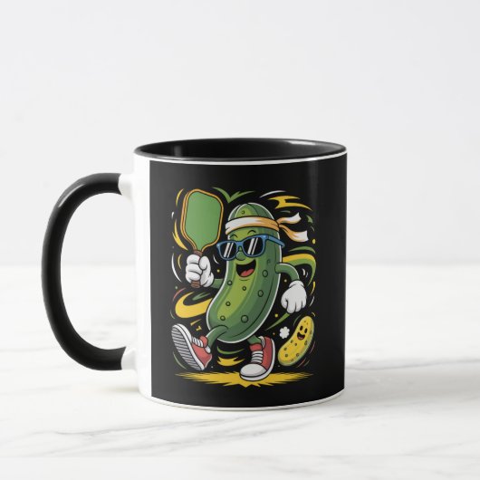 Dillgurke spielt Pickleball Tasse (Links)