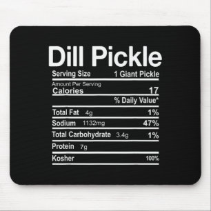 Dillgurken-Ernährungsfakten Lustiges Thanksgiving Mousepad