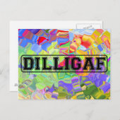 DILLIGAF - Funny rude "Sehe ich aus wie ich gebe A Postkarte (Vorne/Hinten)