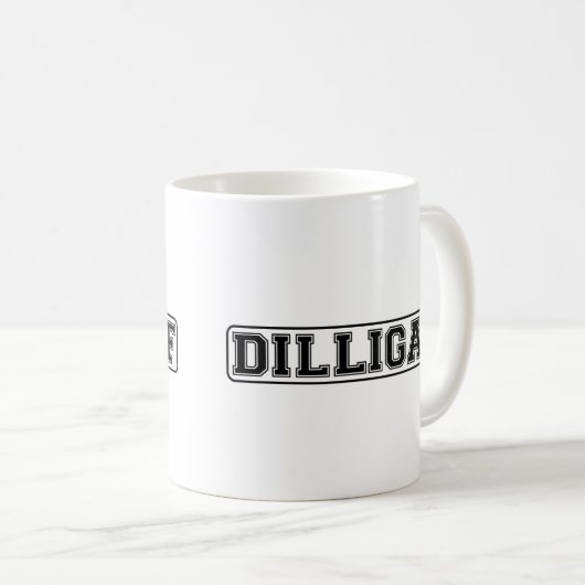 DILLIGAF - Lustige unhöfliche "tun ich schauen, Kaffeetasse (VorderseiteRechts)