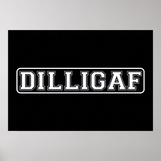 DILLIGAF - Witzig, Rude: "Sehe ich aus, als gebe i Poster (Vorne)