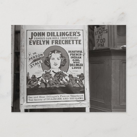 Dillinger's Gun Moll Sweetheart, 1938 Postkarte (Vorderseite)