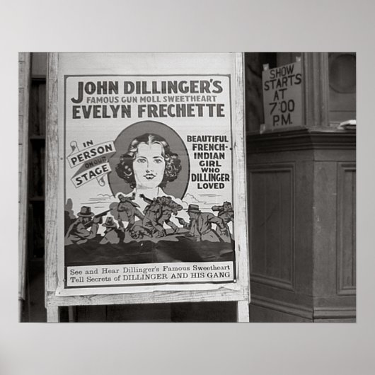 Dillinger's Gun Moll Sweetheart, 1938. Vintag Poster (Vorne)