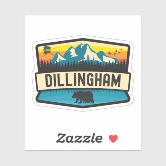 Dillingham, Alaska Aufkleber (Blatt)