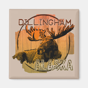 Dillingham Alaska-Orangenmagnet Magnet