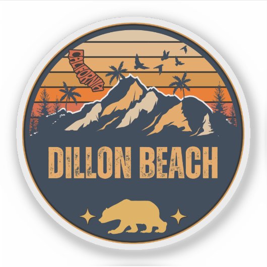 Dillon Beach, Kalifornien Aufkleber (Vorderseite)