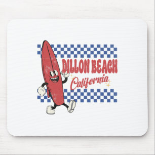 Dillon Beach Kalifornien Retro Surfer Vintage Stra Mousepad