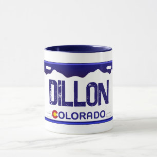 Dillon Colorado blauer Nummernschild Tasse
