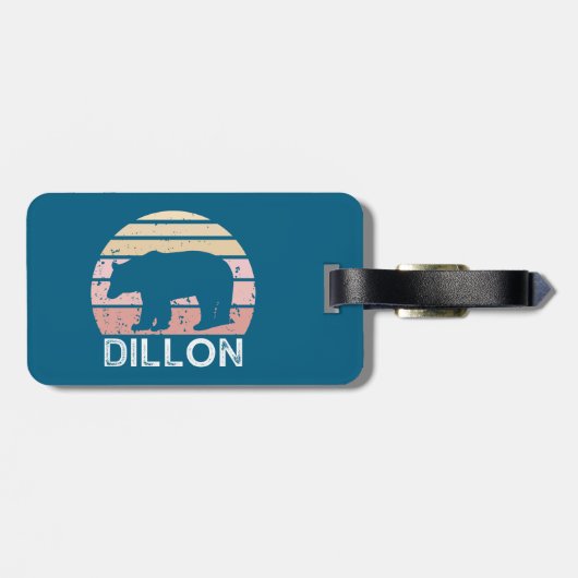 Dillon Colorado Retro Bear Gepäckanhänger (Rückseite horizontal)