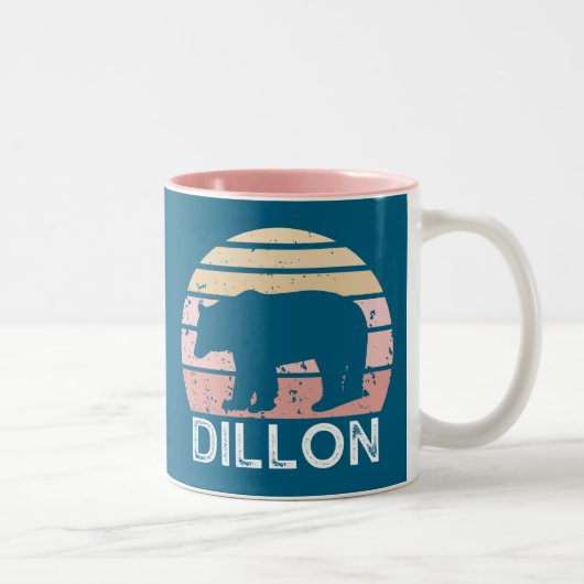 Dillon Colorado Retro Bear Zweifarbige Tasse (Rechts)