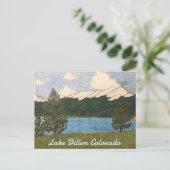 Dillon Colorado-See Farbige Bleistift-Illustration Postkarte (Stehend Vorderseite)