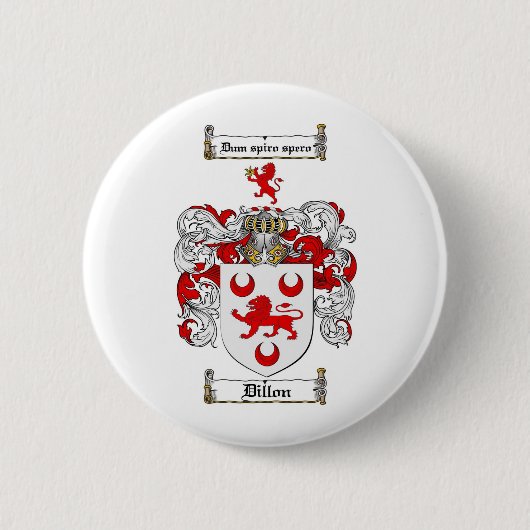 DILLON FAMILIENWAPPEN - DILLON WAPPEN BUTTON (Vorderseite)