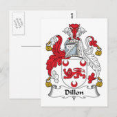 Dillon Familienwappen Postkarte (Vorne/Hinten)