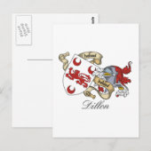 Dillon Familienwappen Postkarte (Vorne/Hinten)