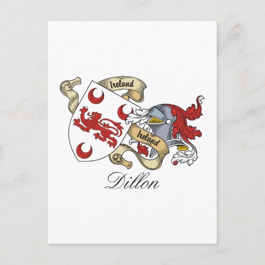Dillon Familienwappen Postkarte (Vorderseite)