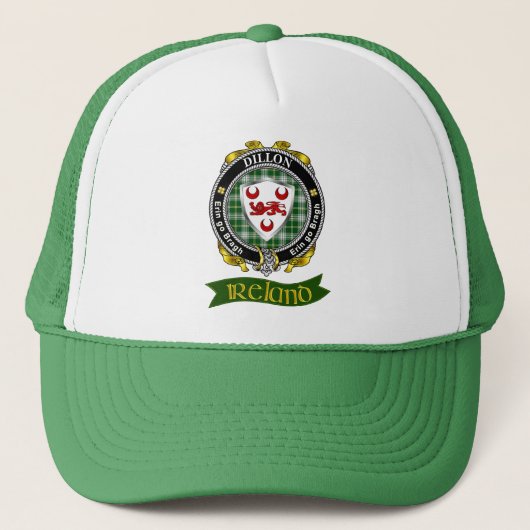 Dillon Irish Shield Personalisiert Trucker Hat Truckerkappe (Vorderseite)