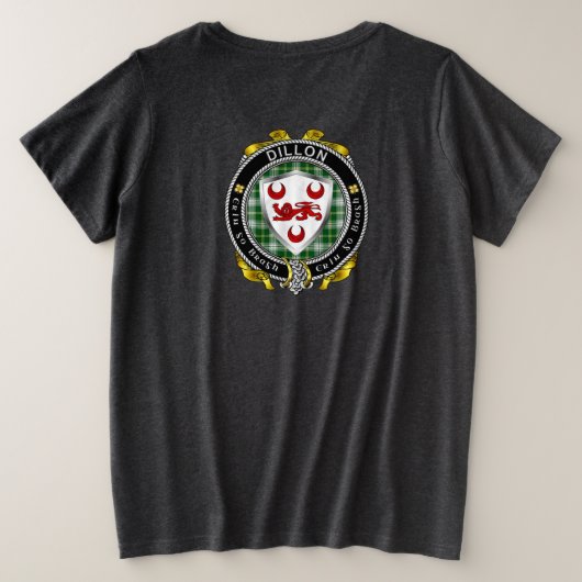 Dillon Irish Shield Women's Große Größe T-Shirt (Design Rückseite)