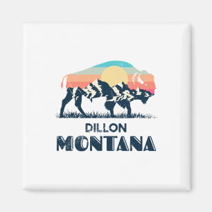 Dillon Montana Vintage Wandern Bison Natur Magnet