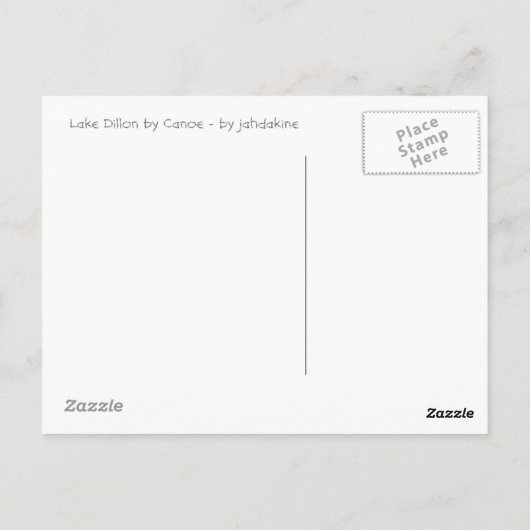 Dillon Reservoir by Canoe Postkarte (Rückseite)