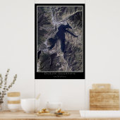 Dillon Reservoir Colorado Satellite Poster Karte (Küche)