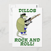 Dillos Rock and Roll Postkarte (Vorne/Hinten)