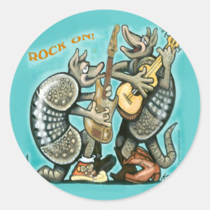 Dillos Rock Runder Aufkleber