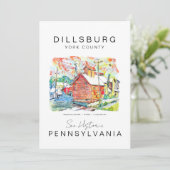 DILLSBURG PENNSYLVANIA REISE POSTER DANKE (Stehend Vorderseite)