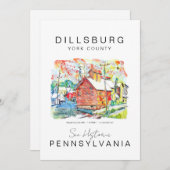 DILLSBURG PENNSYLVANIA REISE POSTER DANKE (Vorne/Hinten)