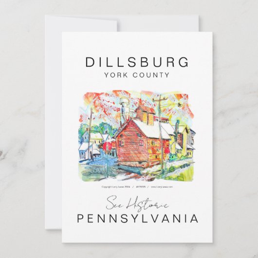 DILLSBURG PENNSYLVANIA REISE POSTER Geburtstagskar (Vorderseite)