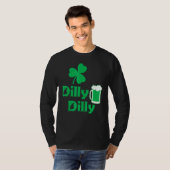 Dilly Clover Leaf Lucky Irish St Patrick's Day Bee T-Shirt (Vorne ganz)