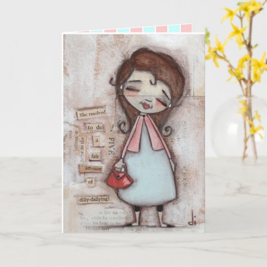 Dilly Dally - Geburtstagskarte Karte (Gelbe Blume)